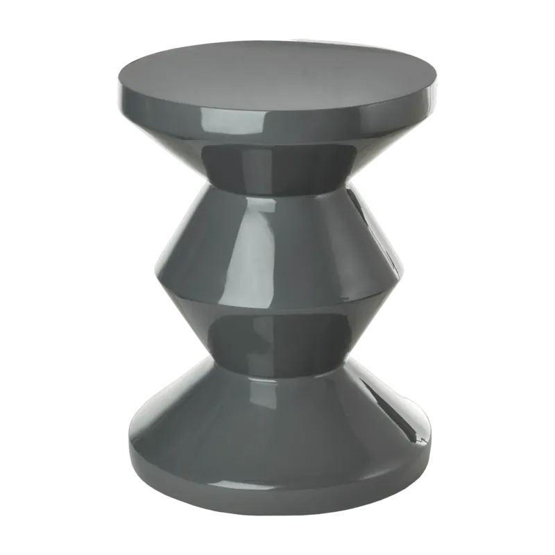 Tabouret gris laqué Zig Zag - Pols Potten - The Cool Republic