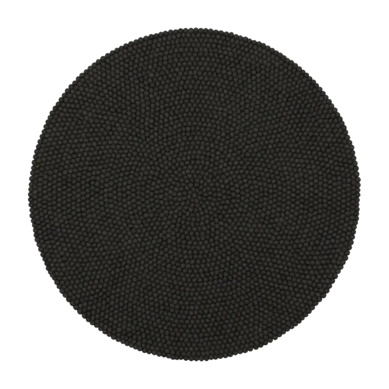 Tapis à boules de feutre anthracite 160 cm Kuno - myfelt - The Cool Republic