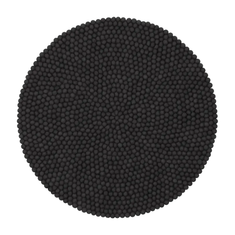 Tapis à boules de feutre anthracite 70 cm Kuno - myfelt - The Cool Republic