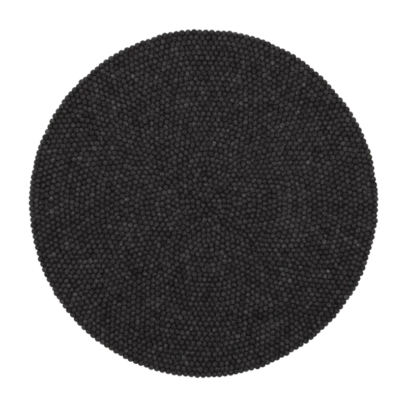 Tapis à boules de feutre anthracite marbré 250 cm Hugo - myfelt - The Cool Republic
