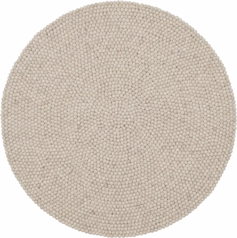 Tapis à boules de feutre beige marbré 200 cm Béla - myfelt - The Cool Republic