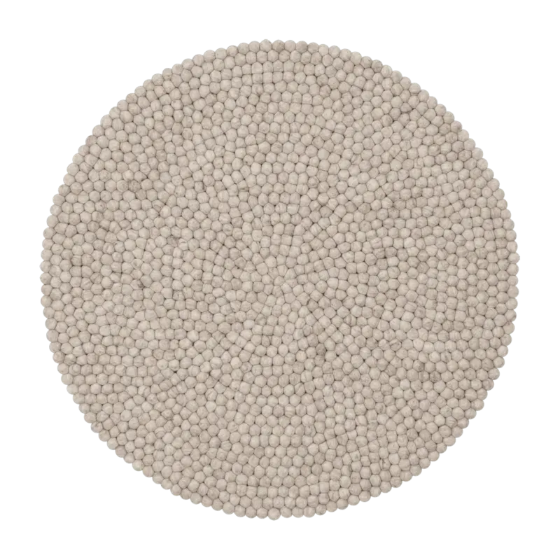 Tapis à boules de feutre beige marbré 70 cm Béla - myfelt - The Cool Republic