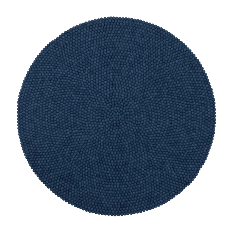Tapis à boules de feutre bleu foncé 200 cm Alva - myfelt - The Cool Republic