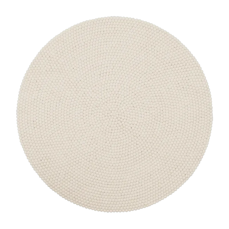 Tapis à boules de feutre écru 120 cm Linéa - myfelt - The Cool Republic