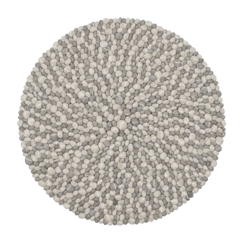 Tapis à boules de feutre effet pierre clair 160 cm Ernie - myfelt - The Cool Republic