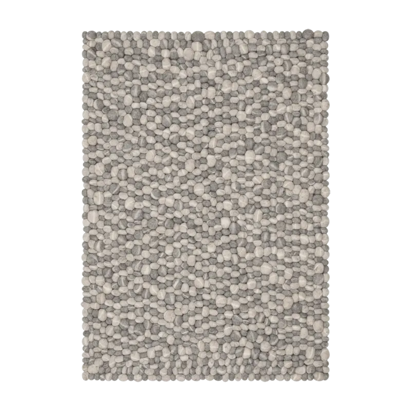 Tapis à boules de feutre effet pierre clair 180x260 cm Ernie - myfelt - The Cool Republic