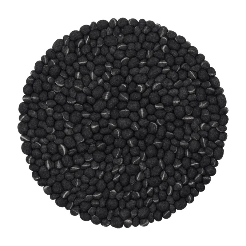 Tapis à boules de feutre effet pierre foncé 50 cm Kurt - myfelt - The Cool Republic