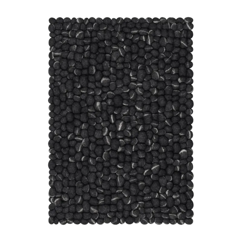 Tapis à boules de feutre effet pierre foncé 70x100 cm Kurt - myfelt - The Cool Republic
