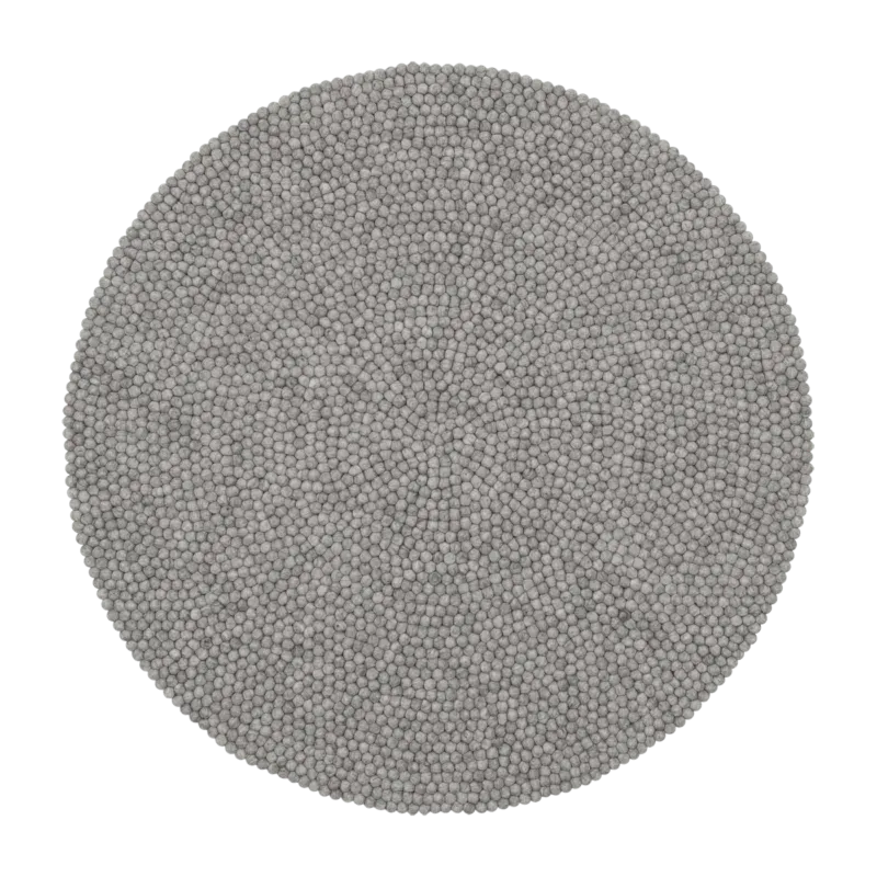 Tapis à boules de feutre gris marbré 120 cm Carl - myfelt - The Cool Republic