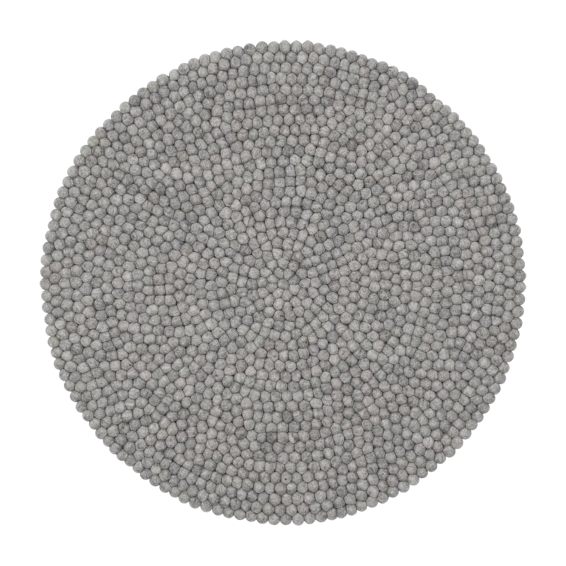 Tapis à boules de feutre gris marbré 90 cm Carl - myfelt - The Cool Republic