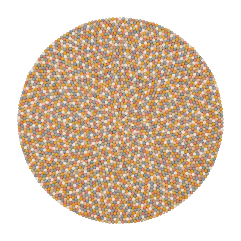 Tapis à boules de feutre multicolore clair 140 cm Liese - myfelt - The Cool Republic