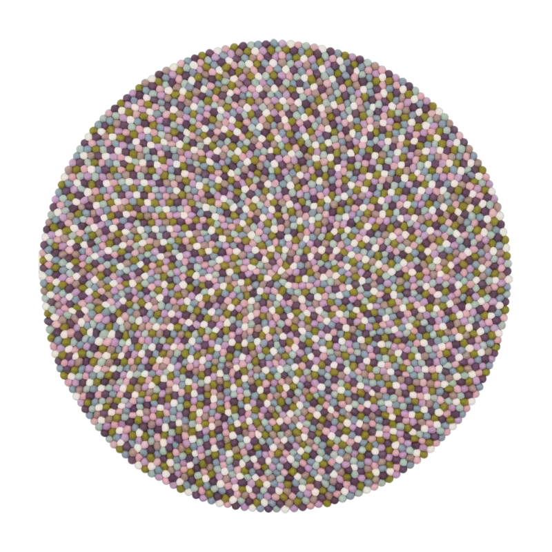 Tapis à boules de feutre multicolore pastel 300 cm Greta - myfelt - The Cool Republic