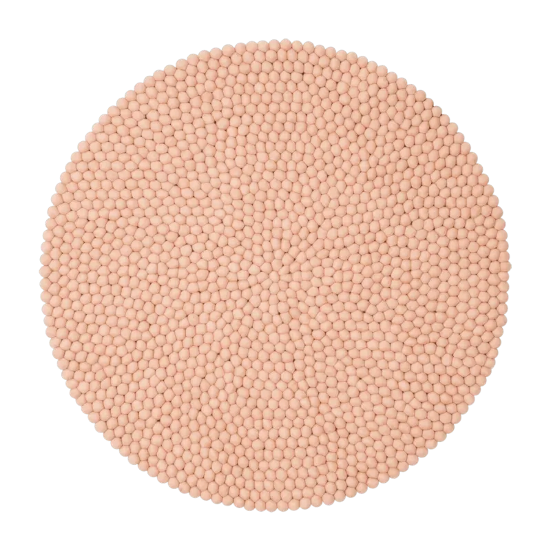 Tapis à boules de feutre rose 50 cm Merle - myfelt - The Cool Republic