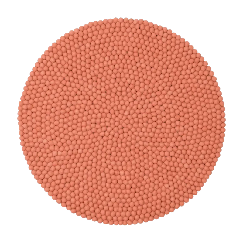 Tapis à boules de feutre saumon 50 cm Lea - myfelt - The Cool Republic