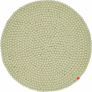 Tapis à boules de feutre vert-beige 200 cm Big One - myfelt - The Cool Republic