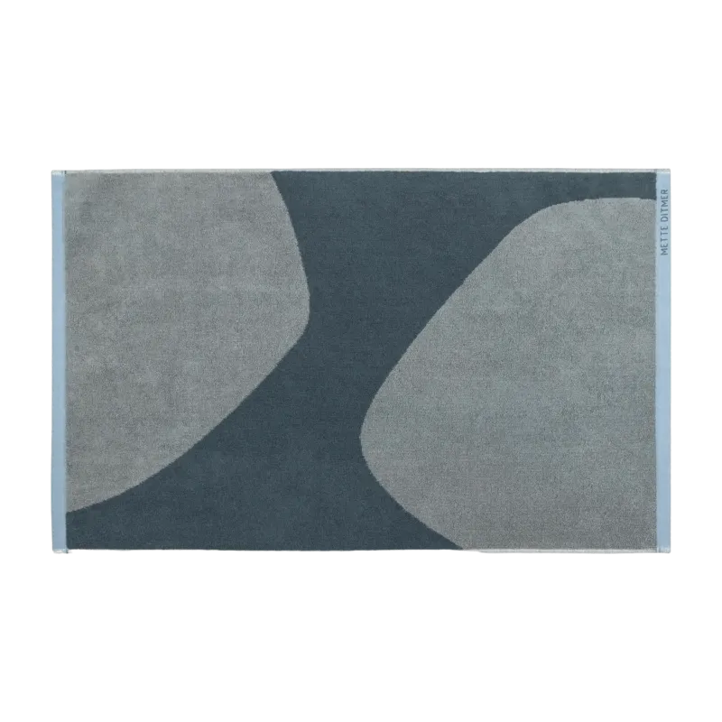 Tapis de bain en coton bleu ardoise Rock - Mette Ditmer - The Cool Republic