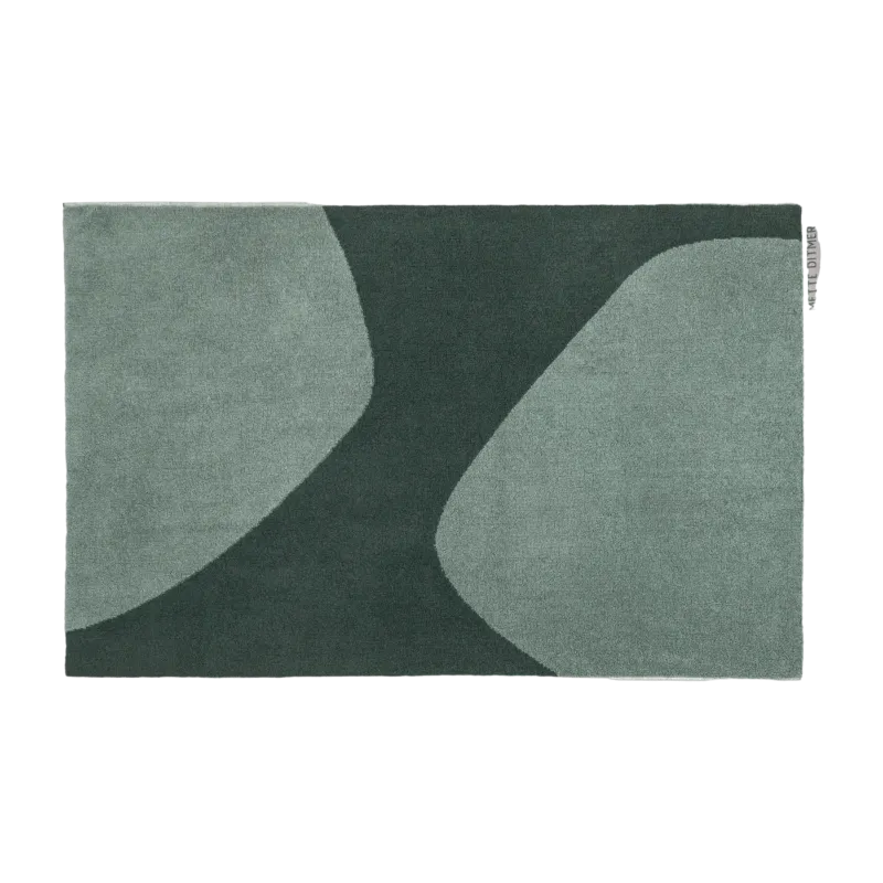 Tapis de bain en coton vert thym Rock - Mette Ditmer - The Cool Republic