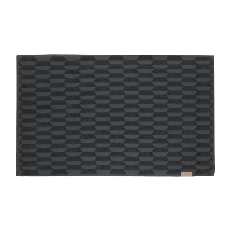 Tapis de bain gris antrhacite 50 x 80 cm Geo - Mette Ditmer - The Cool Republic