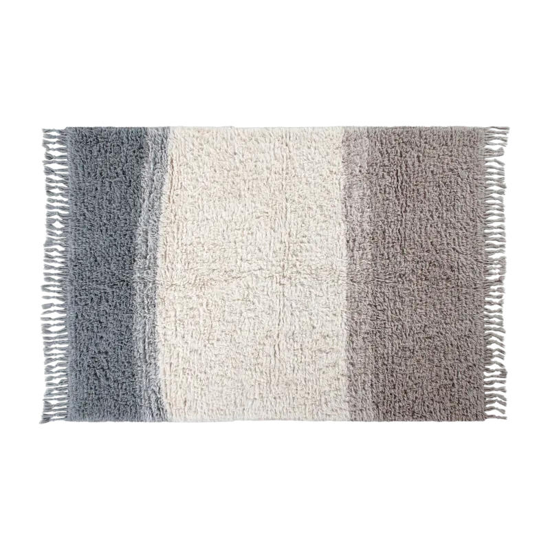 Tapis en laine bleu gris lavable 200x300 cm Free Your Soul - Lorena Canals - The Cool Republic