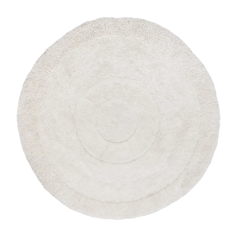 Tapis en laine cercle artique blanc 250 cm - Lorena Canals - The Cool Republic