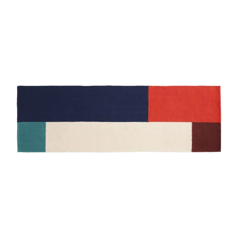 Tapis en laine et coton multicolore 80x250 cm Ethan Cook Flat Works: "Vague" - HAY - The Cool Republic