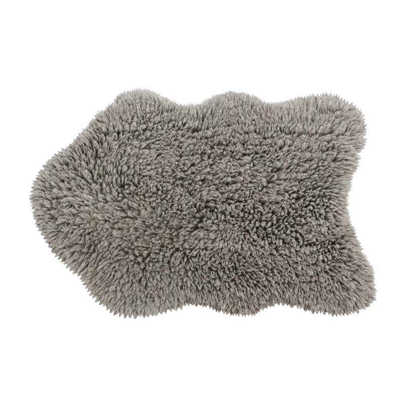 Tapis en laine mouton gris 75x110 cm - Lorena Canals - The Cool Republic