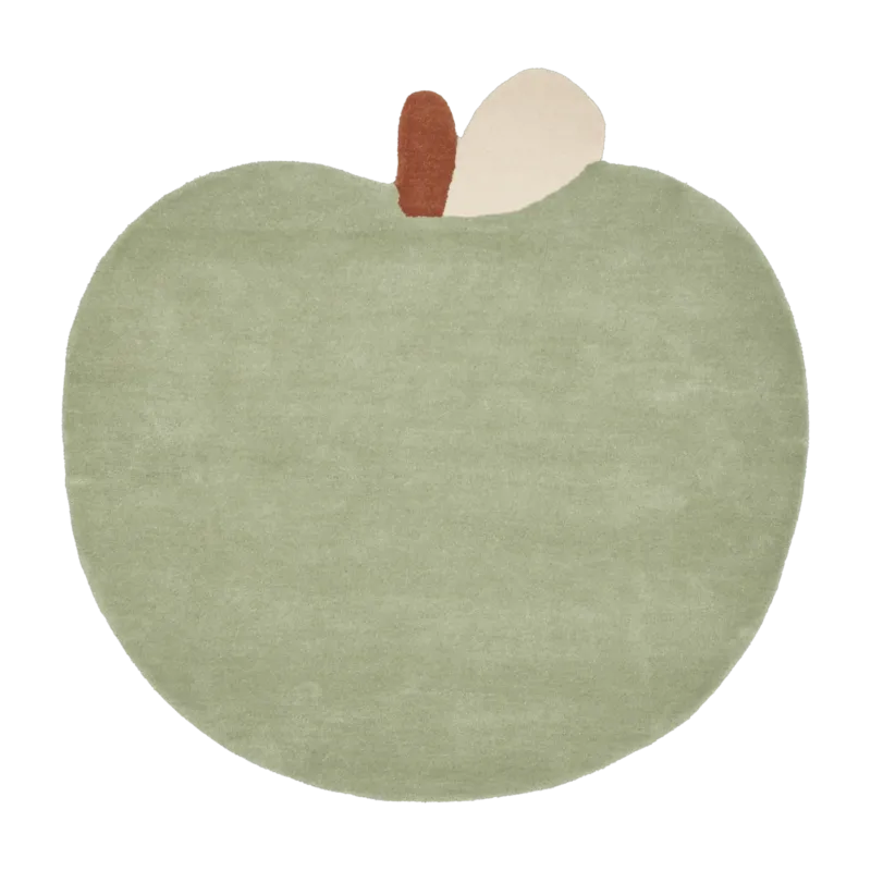 Tapis en laine pomme verte 110x3cm Apple tufted - Ferm living - The Cool Republic
