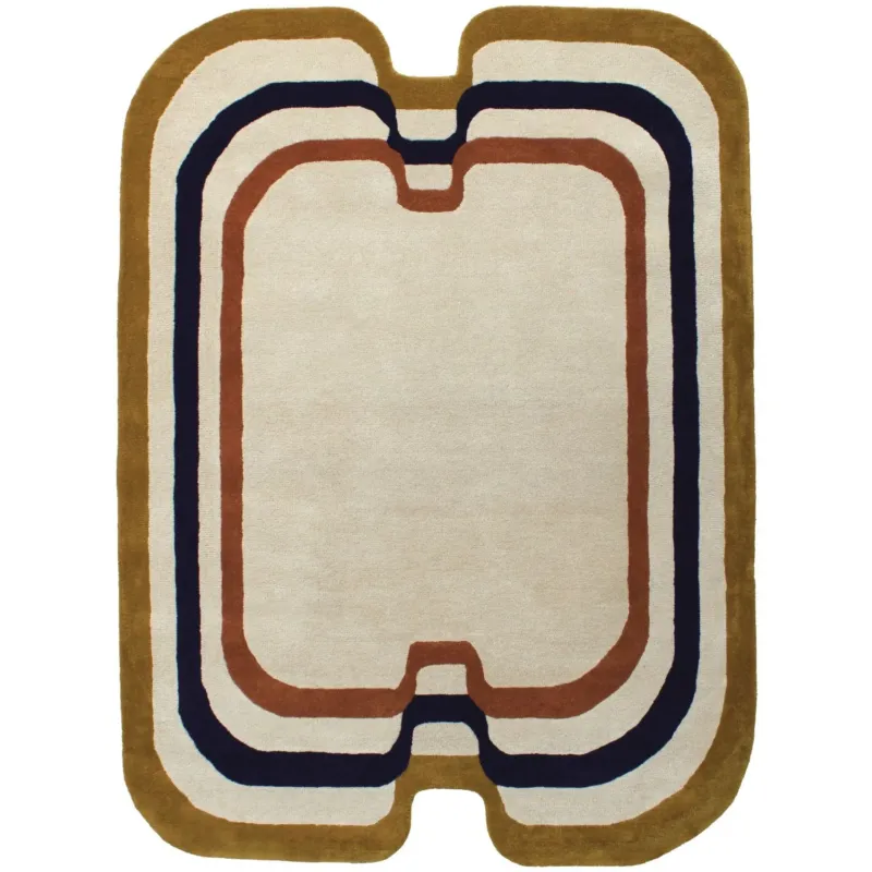 Tapis en laine tuftée beige 160x230cm Papillon - Edito - The Cool Republic