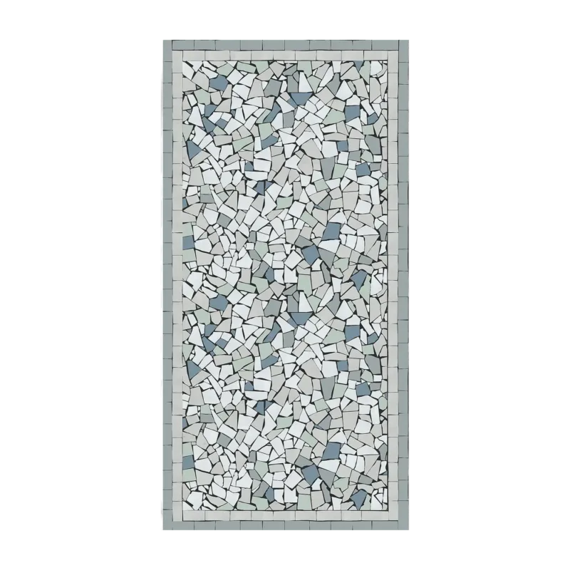 Tapis en vinyle bleu 200x140 cm Mosaique Sicilia - Edito - The Cool Republic