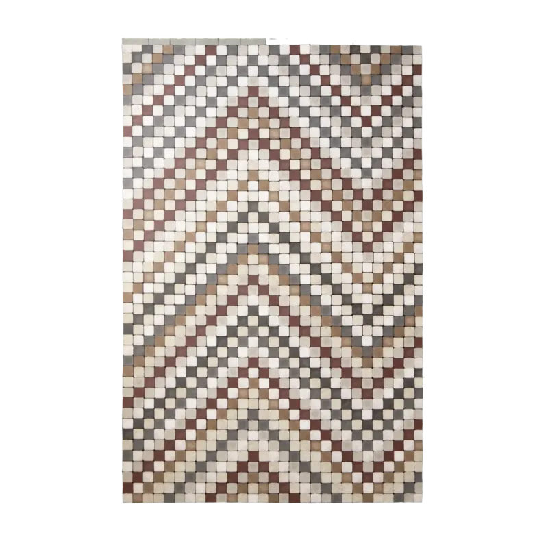 Tapis en vinyle rouge 70x140 cm Zigzag - Edito - The Cool Republic