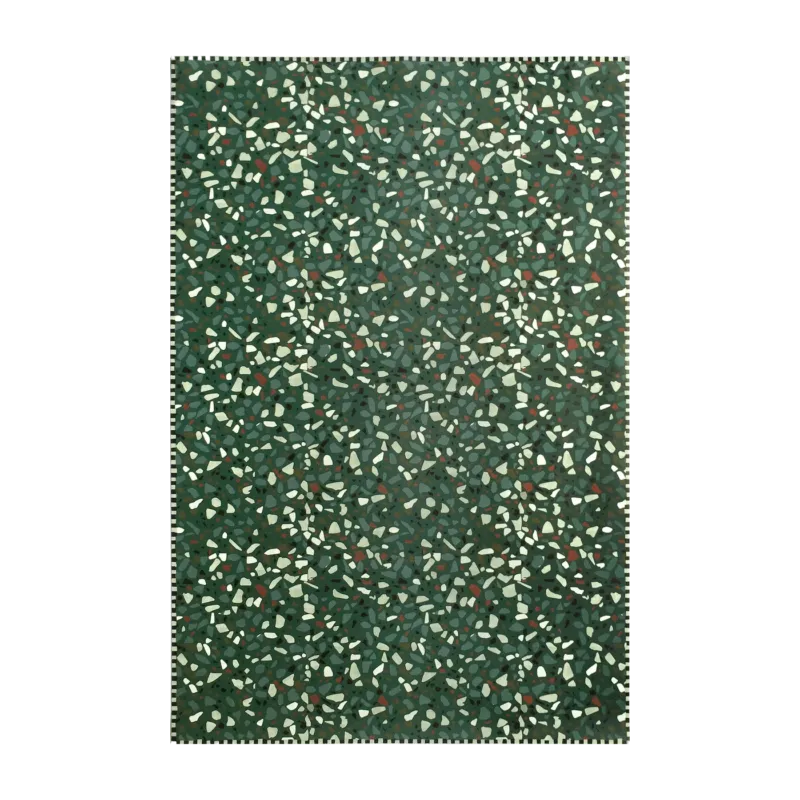 Tapis en vinyle vert 140x70 cm Terrazzo - Edito - The Cool Republic