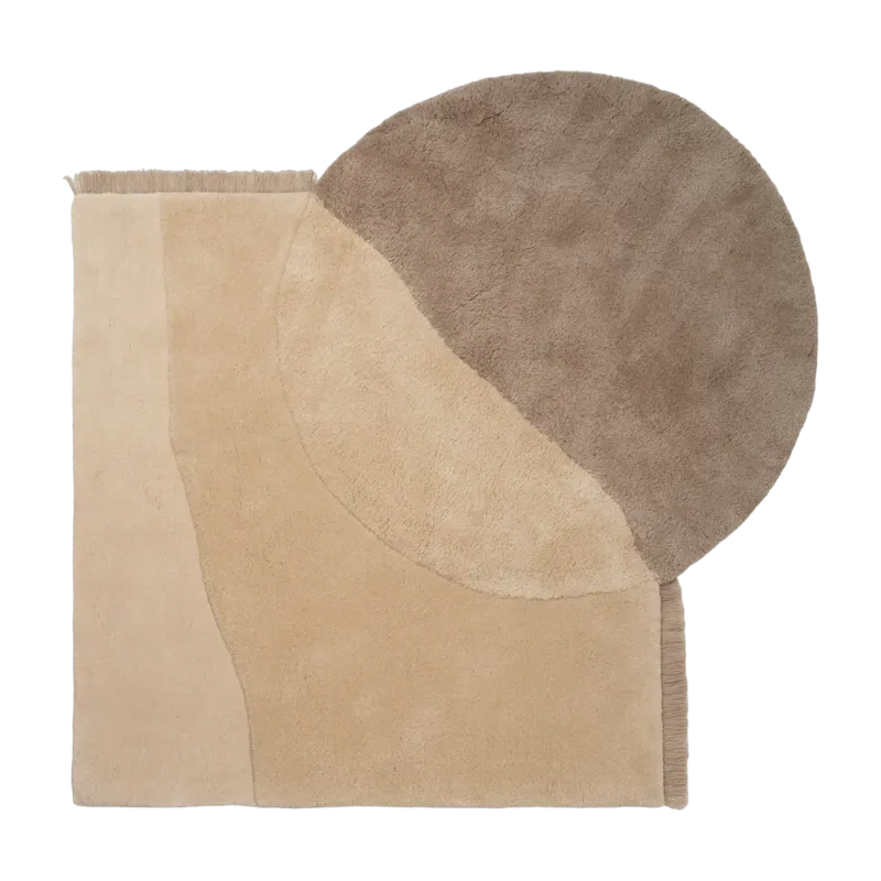 Tapis graphique beige 180x140 cm View - Ferm Living - The Cool Republic