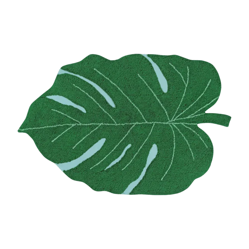 Tapis lavable feuille 120x180 cm Monstera - Lorena Canals - The Cool Republic