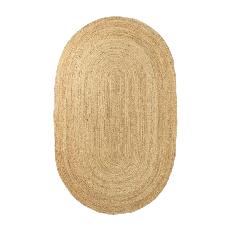 Tapis ovale naturel en jute 230x340 cm Eternal - Ferm Living - The Cool Republic