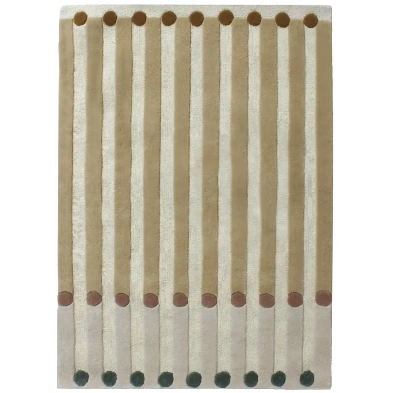 Tapis rectangulaire en laine tuftée beige 200x290cm Dott - Edito - The Cool Republic