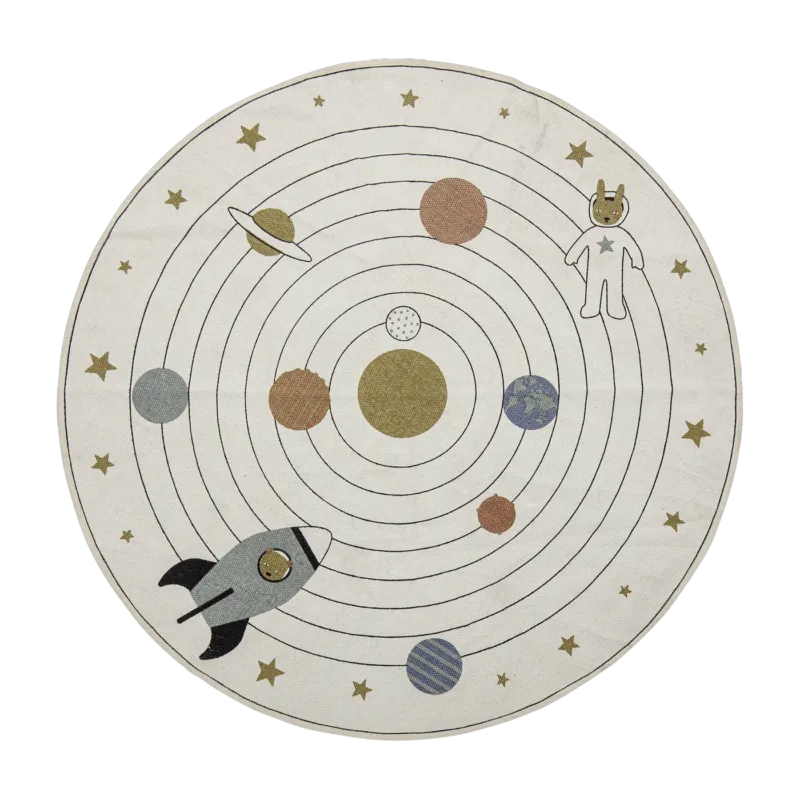 Tapis rond en coton 130 cm Lanas - Bloomingville mini - The Cool Republic