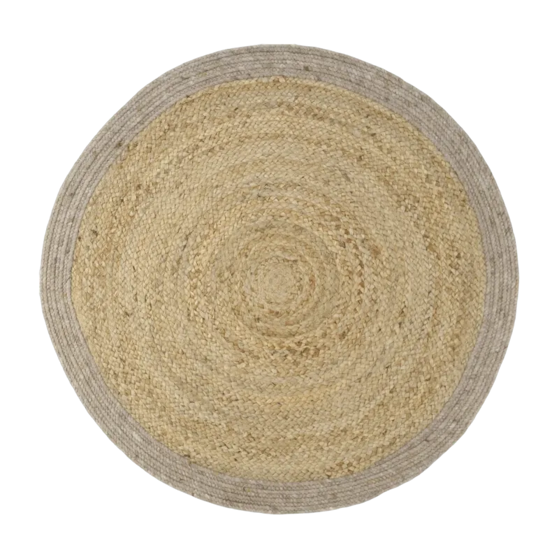Tapis rond en jute taupe 110 cm Yhuki - Nattiot - The Cool Republic
