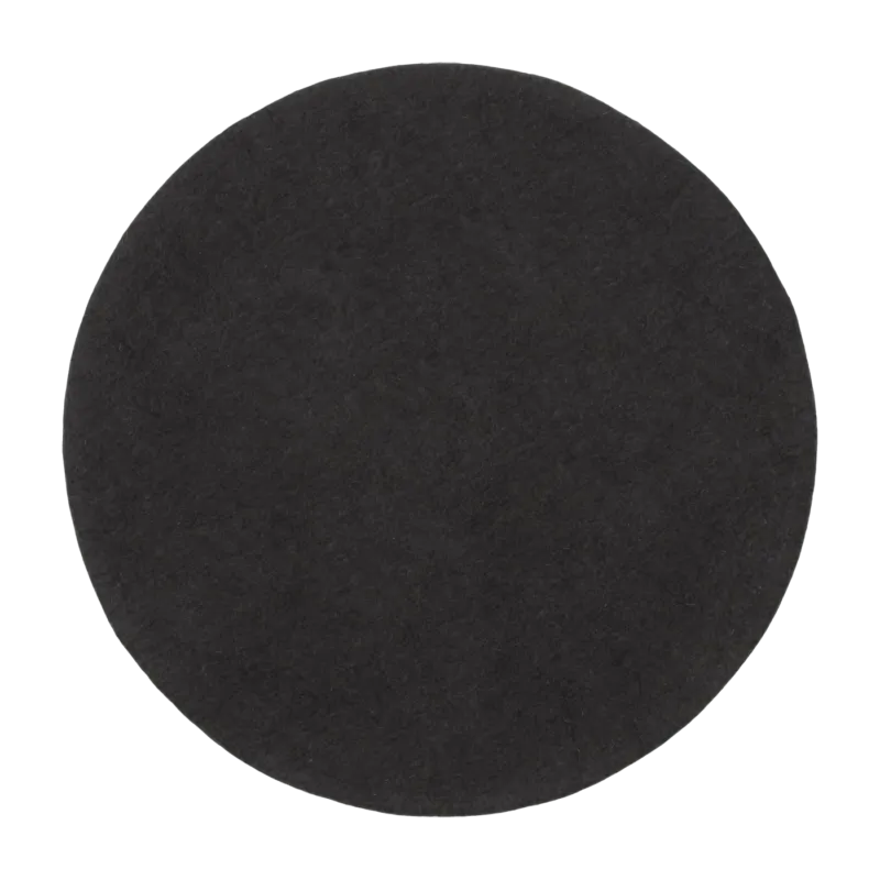 Tapis rond en laine anthracite 120 cm Kuno - myfelt - The Cool Republic
