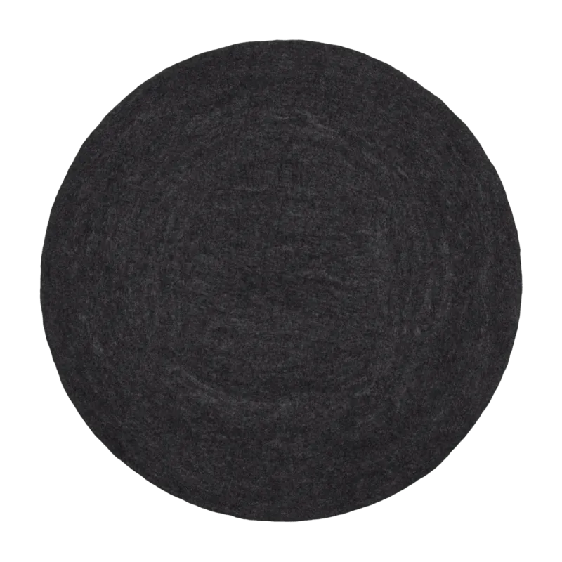 Tapis rond en laine anthracite marbré 300 cm Hugo - myfelt - The Cool Republic