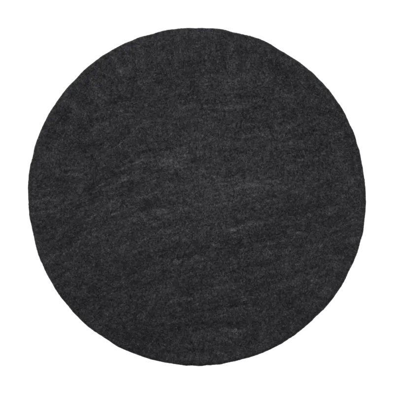 Tapis rond en laine anthracite marbré 70 cm Hugo - myfelt - The Cool Republic