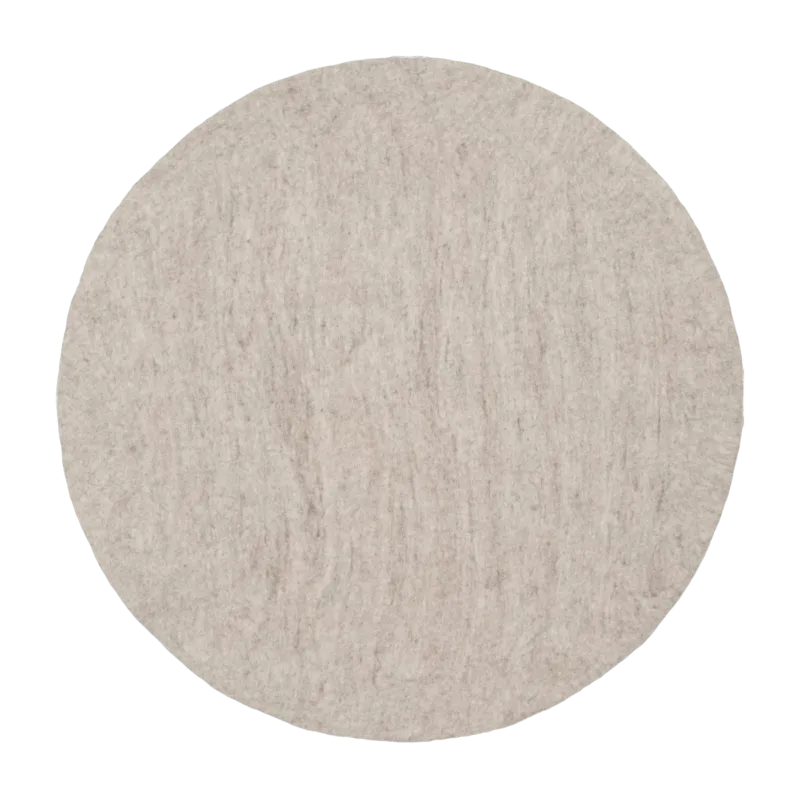 Tapis rond en laine beige marbré 120 cm Béla - myfelt - The Cool Republic