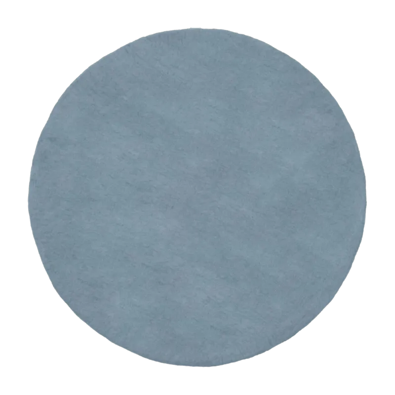 Tapis rond en laine bleu clair 120 cm Mia - myfelt - The Cool Republic
