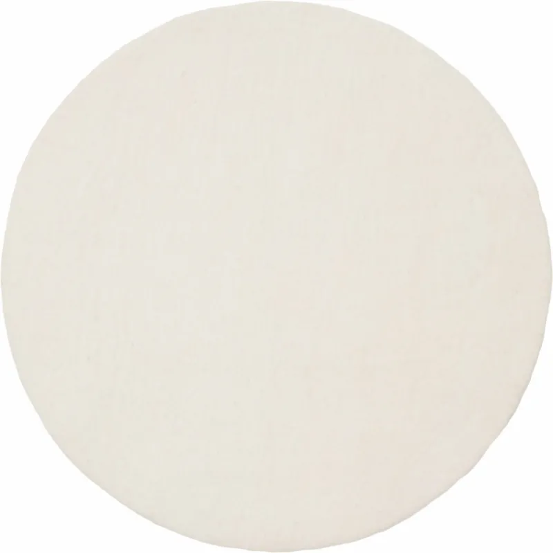 Tapis rond en laine écru 90 cm Linéa - myfelt - The Cool Republic