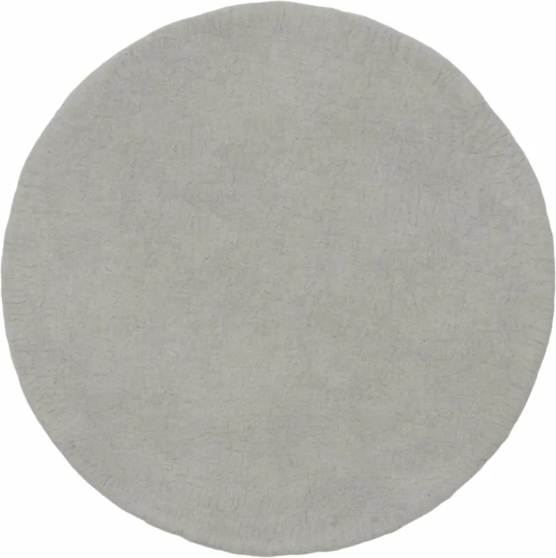 Tapis rond en laine gris 90 cm Luis - myfelt - The Cool Republic