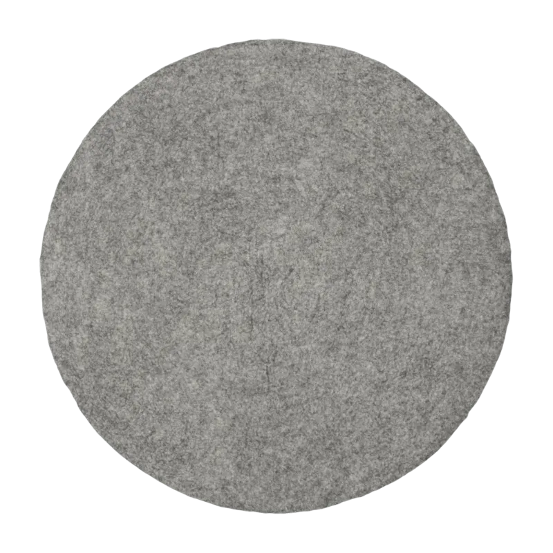 Tapis rond en laine gris marbré 120 cm Carl - myfelt - The Cool Republic