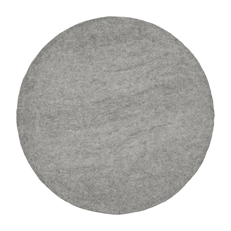 Tapis rond en laine gris marbré 160 cm Carl - myfelt - The Cool Republic