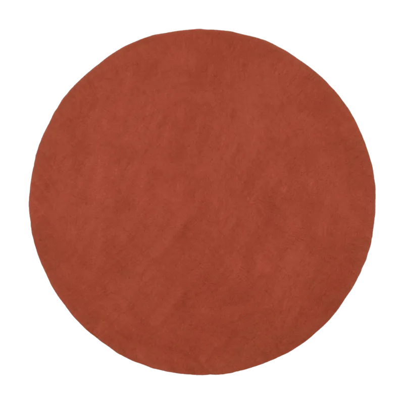 Tapis rond en laine rouge brique 300 cm Lora - myfelt - The Cool Republic