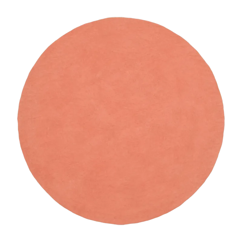 Tapis rond en laine saumon 250 cm Lea - myfelt - The Cool Republic