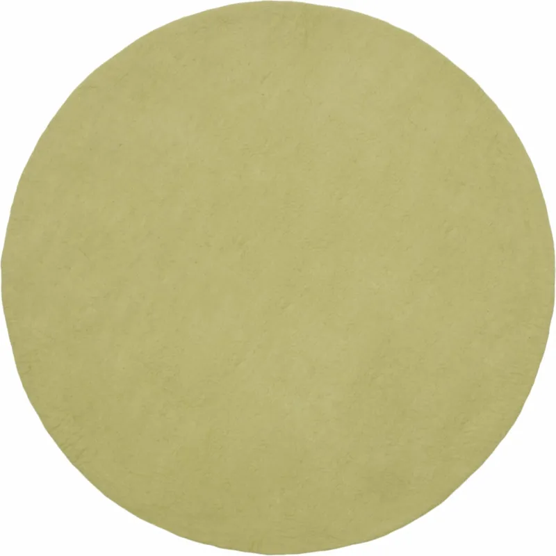 Tapis rond en laine vert clair 160 cm Pitt - myfelt - The Cool Republic