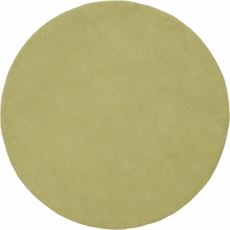 Tapis rond en laine vert clair 90 cm Pitt - myfelt - The Cool Republic